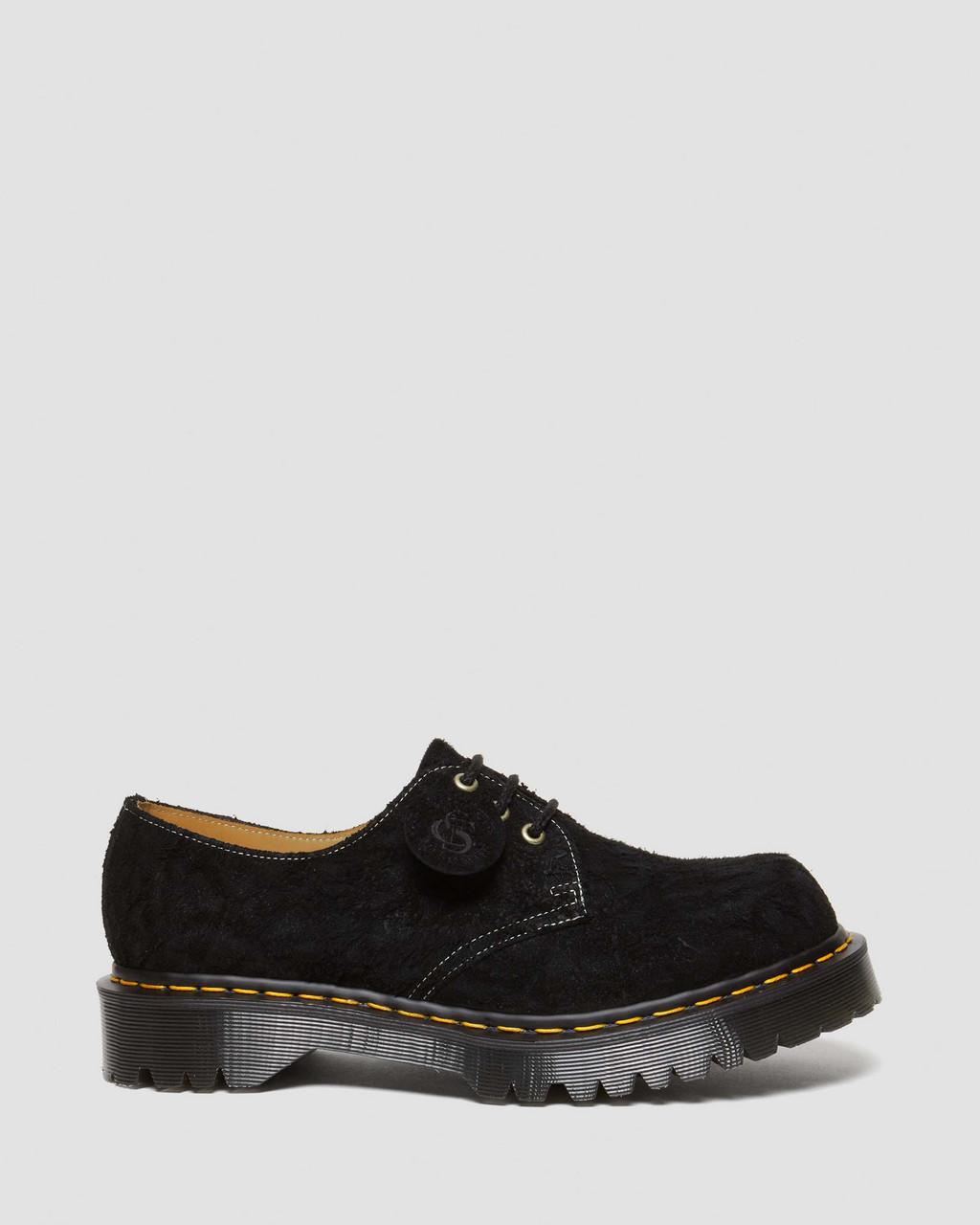 Pánské Oxfordky Dr Martens 1461 Bex Made in England Emboss Suede Černé | 37910362