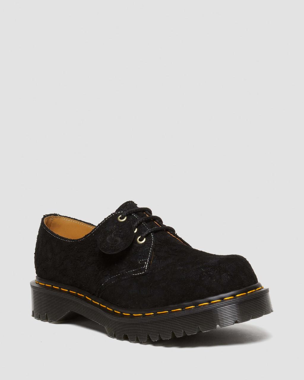 Pánské Oxfordky Dr Martens 1461 Bex Made in England Emboss Suede Černé | 37910362