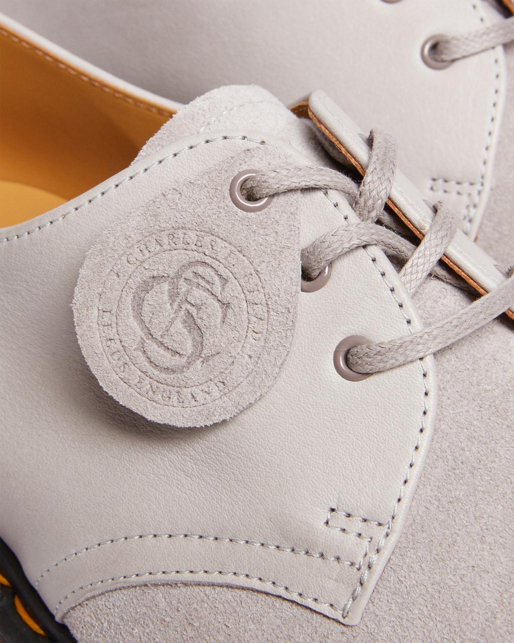 Pánské Oxfordky Dr Martens 1461 Made in England Suede Béžový | 56461875