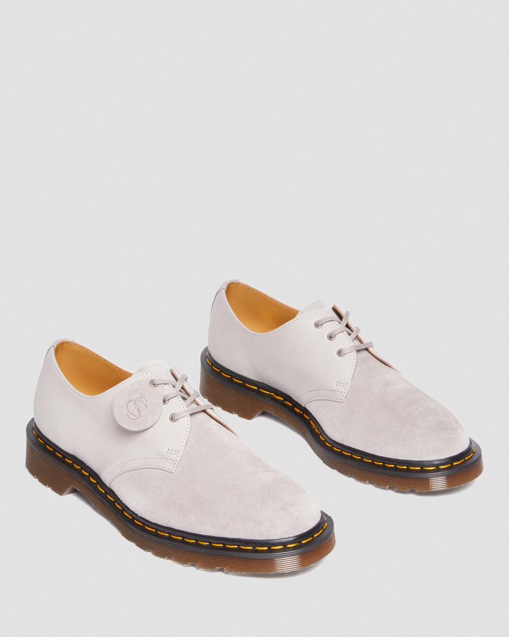 Pánské Oxfordky Dr Martens 1461 Made in England Suede Béžový | 56461875