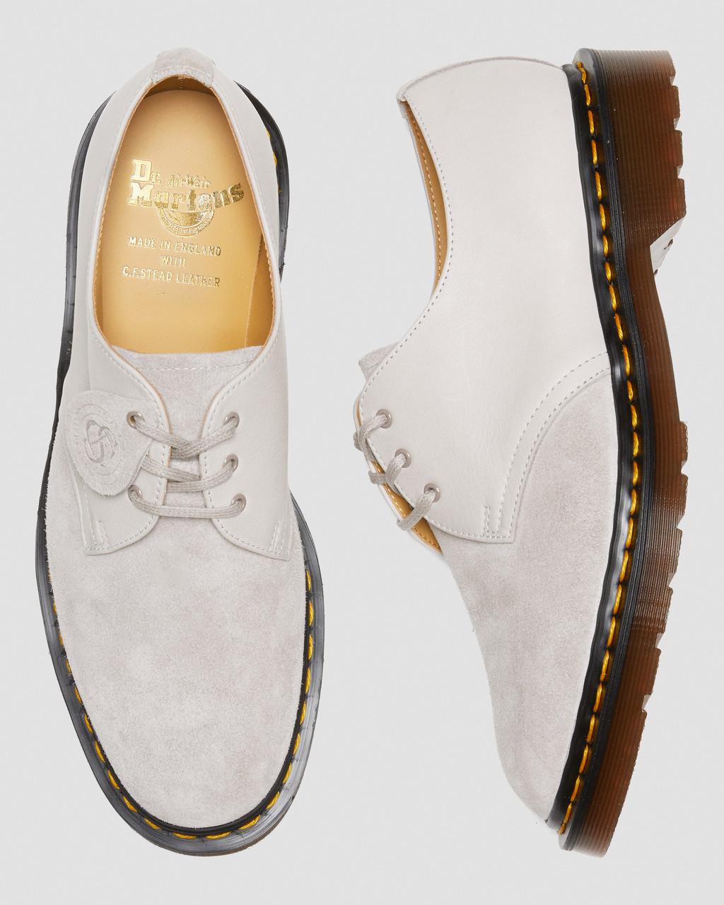 Pánské Oxfordky Dr Martens 1461 Made in England Suede Béžový | 56461875