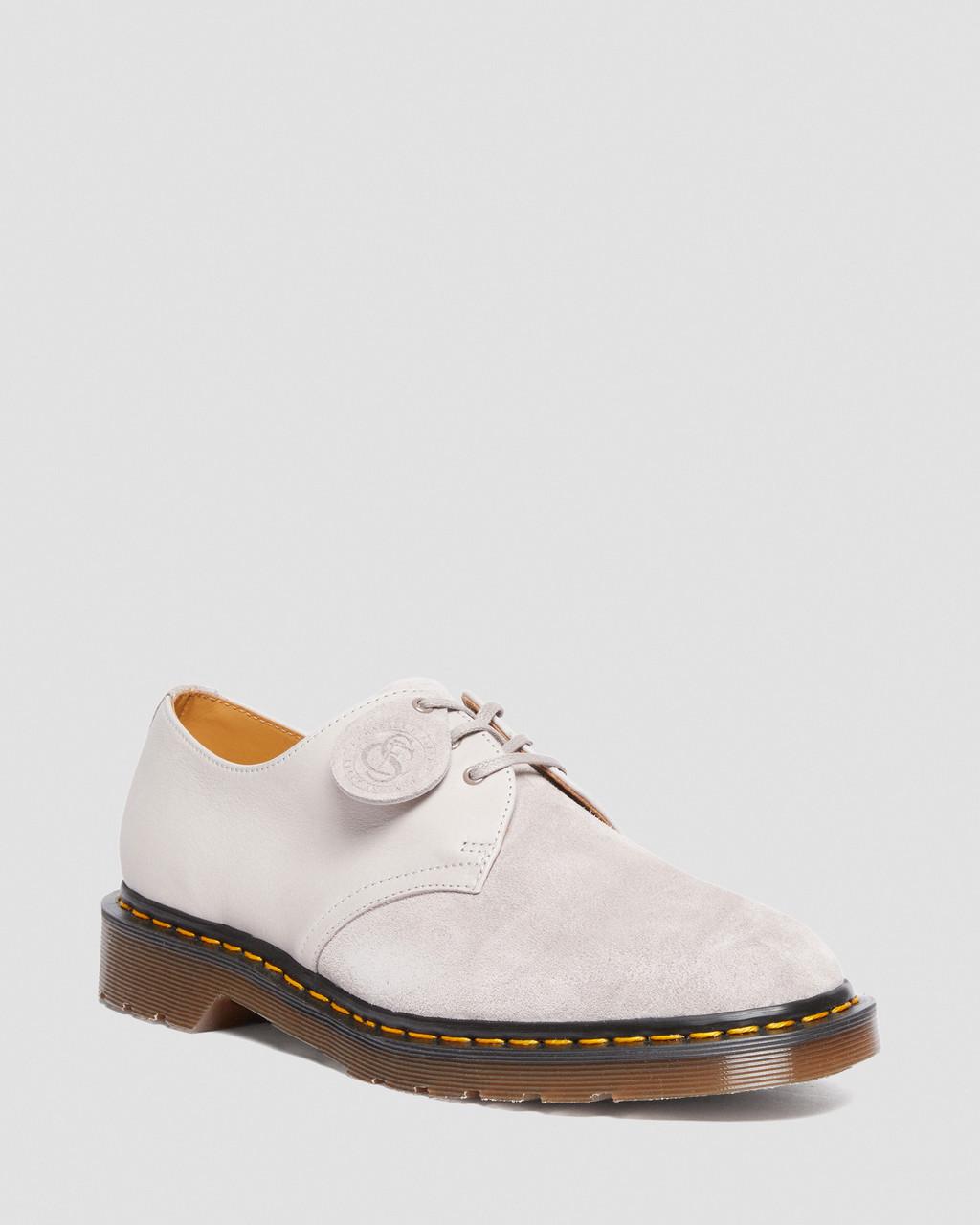 Pánské Oxfordky Dr Martens 1461 Made in England Suede Béžový | 56461875