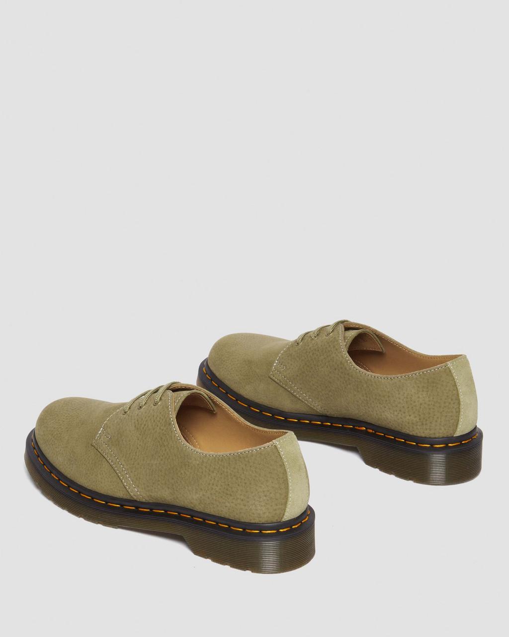 Pánské Oxfordky Dr Martens 1461 Tumbled Nubuck Leather Olivy Zelené | 31993610