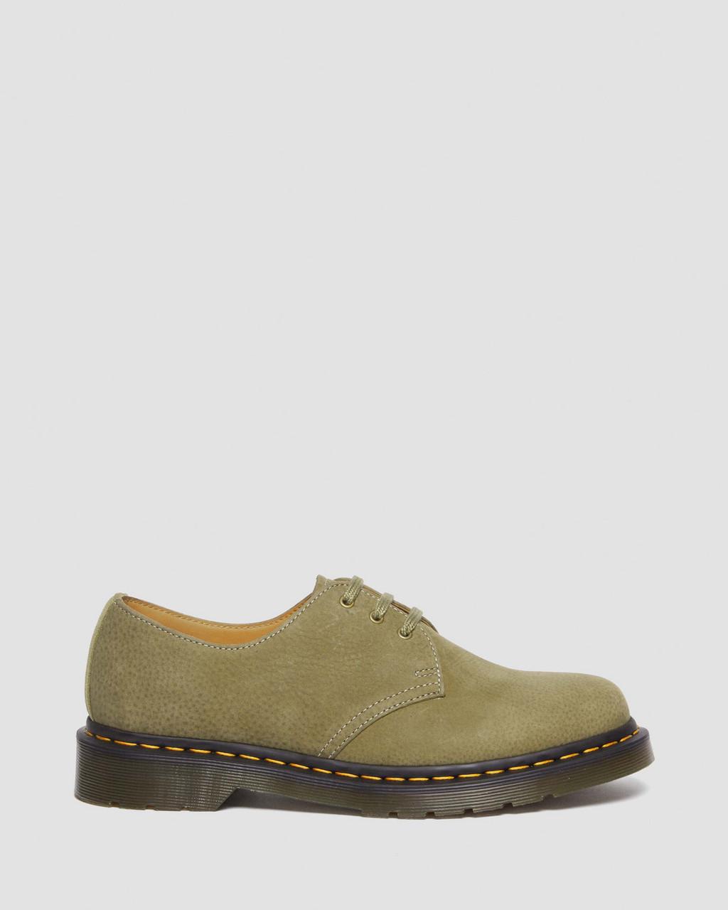 Pánské Oxfordky Dr Martens 1461 Tumbled Nubuck Leather Olivy Zelené | 31993610