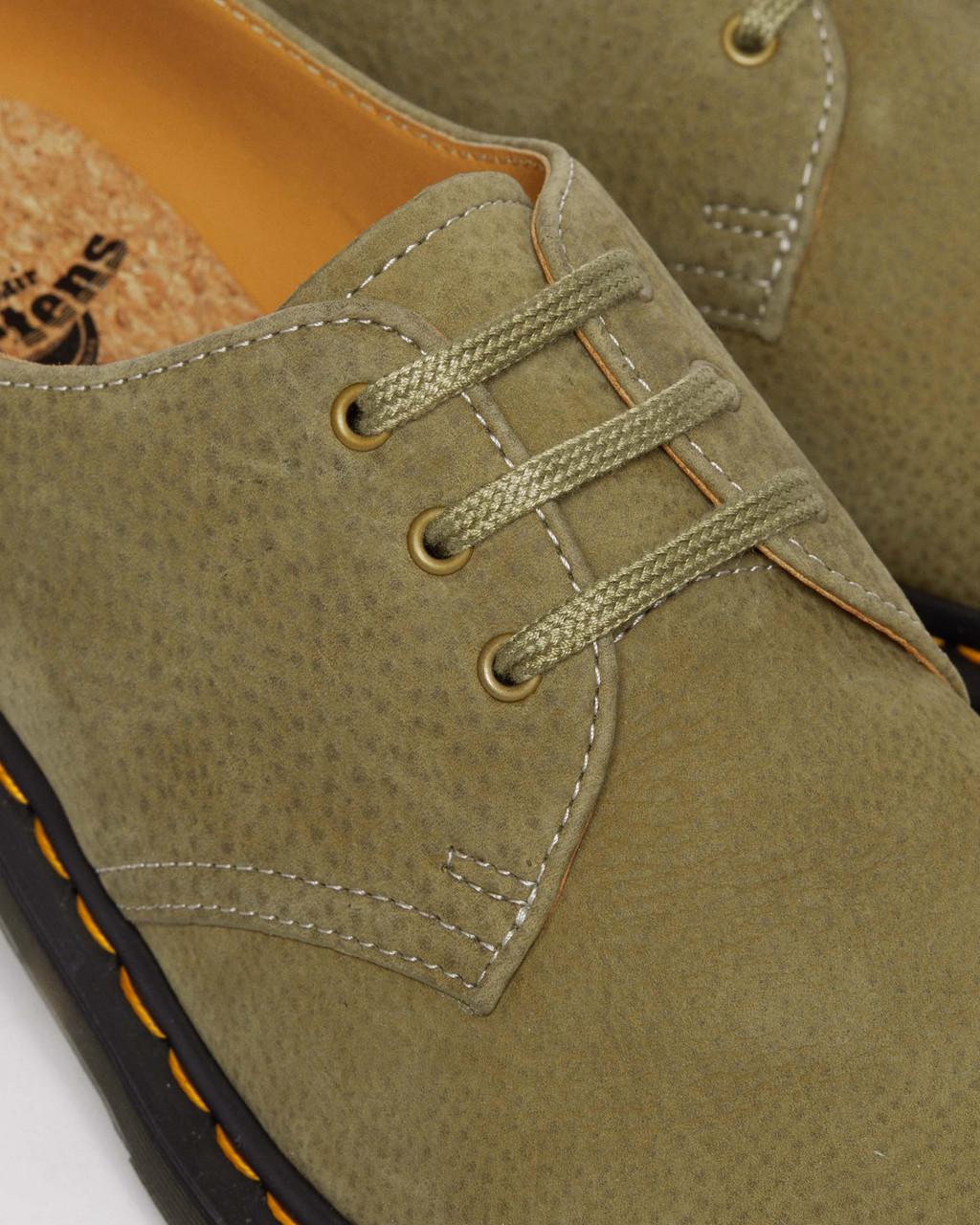 Pánské Oxfordky Dr Martens 1461 Tumbled Nubuck Leather Olivy Zelené | 31993610
