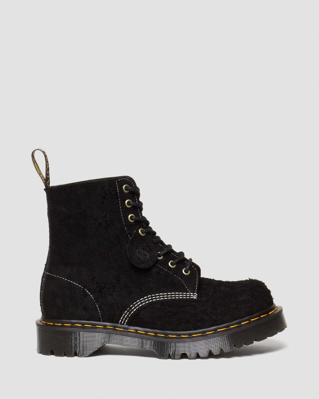 Pánské Šněrovací Boty Dr Martens 1460 Made in England Emboss Suede Černé | 26635465