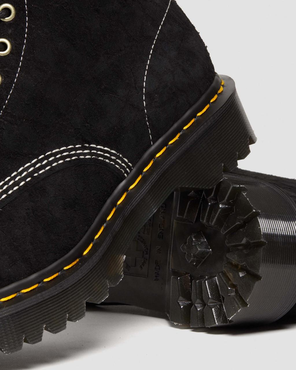 Pánské Šněrovací Boty Dr Martens 1460 Made in England Emboss Suede Černé | 26635465