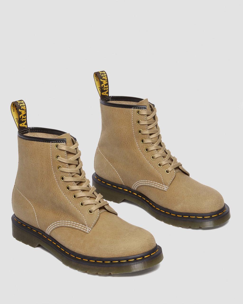 Pánské Šněrovací Boty Dr Martens 1460 Tumbled Nubuck Leather Hnědé | 49796887