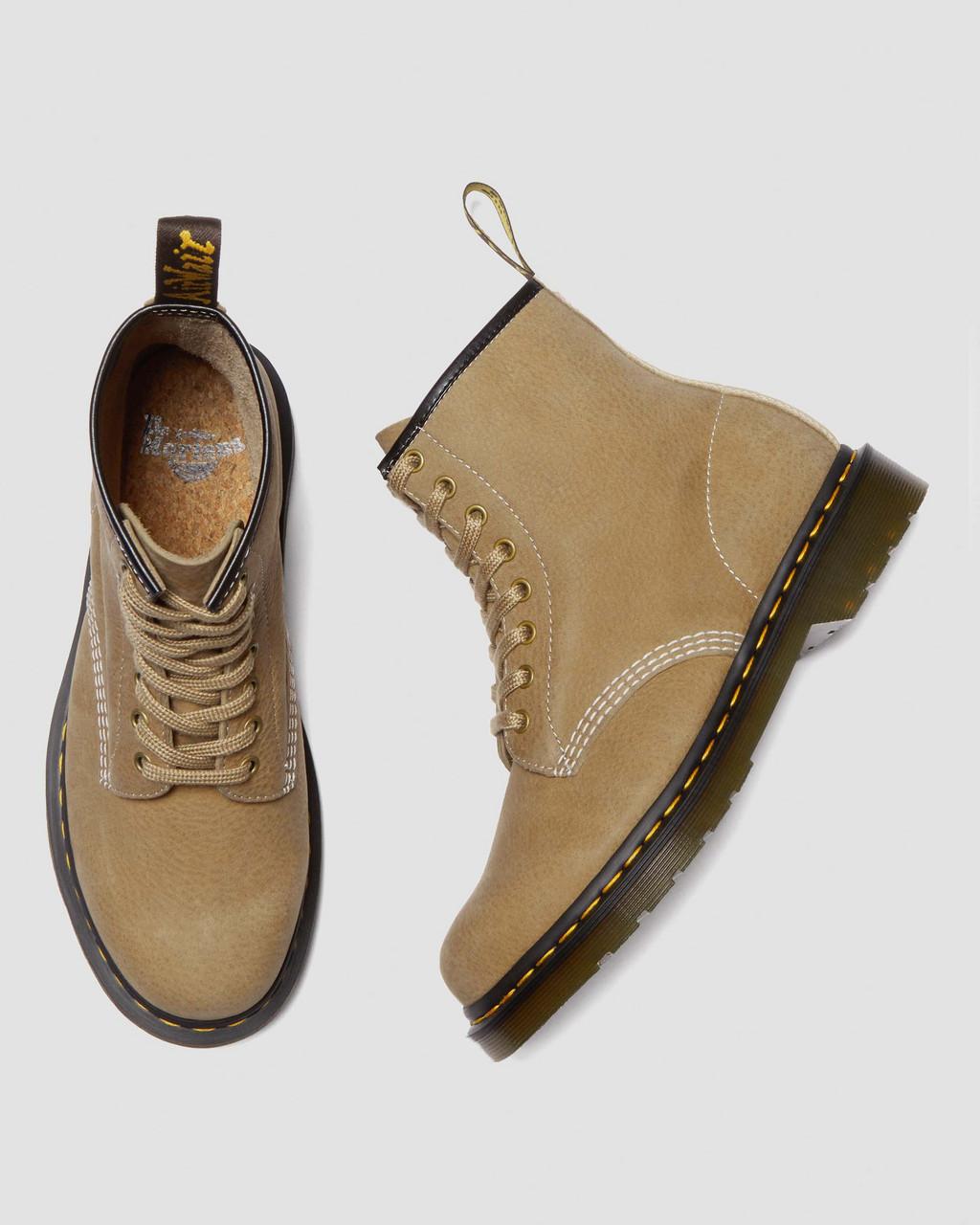Pánské Šněrovací Boty Dr Martens 1460 Tumbled Nubuck Leather Hnědé | 49796887