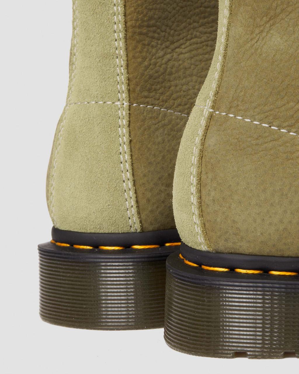 Pánské Šněrovací Boty Dr Martens 1460 Tumbled Nubuck Leather Olivy Zelené | 28780027