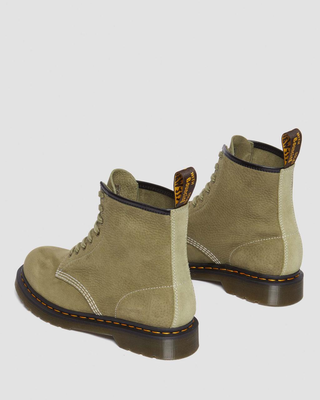 Pánské Šněrovací Boty Dr Martens 1460 Tumbled Nubuck Leather Olivy Zelené | 28780027